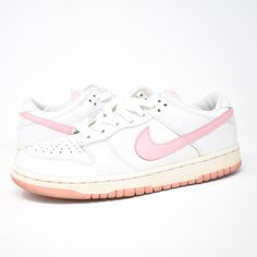 2003 Nike Dunk Low Pro “Bubblegum” Women 9.5 = Men 8. Good, Worn Condition. Slight Yellowing On Midsole. Original Box Not Included. 100% Authentic. Fast Shipping All Sales Final Nike Dunk Low, Dunk Low, Nike Dunk, Nike Dunks, White Nikes, Bubble Gum, Christmas List, Cute Shoes, Nike Shoes