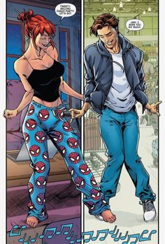 an image of a man and woman in comics