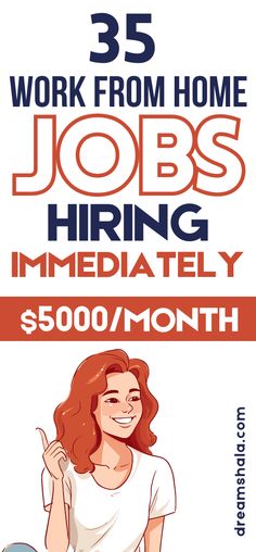 a woman sitting on the ground with her hand up to her face and text that reads work from home jobs hiring immediate $ 500 / month