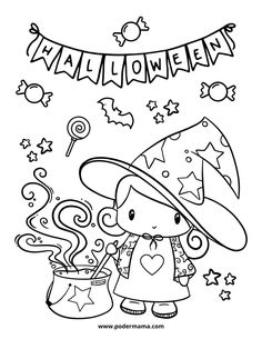 halloween coloring pages for kids that are fun and easy to color, perfect for the little ones