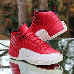 Air Jordan 12 Retro Gym Red Sneakers Size 8.5 Men/10 Women University Red Lace-up Jordan Shoes, Red Sole Sneakers For Light Sports, Red Leather Sneakers For Light Sports, Light Sports Lace-up Sneakers With Red Sole, Casual University Red Lace-up Jordan Shoes, Red Sole Lace-up Sneakers For Light Sports, Red Mid-top Basketball Shoes With Cushioned Footbed, Red Cushioned Mid-top Basketball Shoes, University Red Jordan Shoes