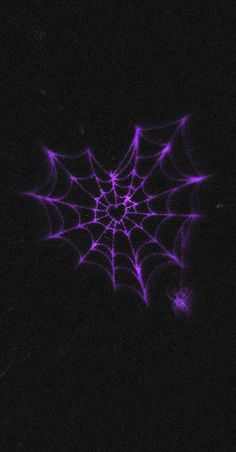 a purple spider web on a black background