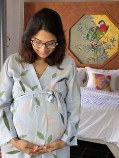 This is our maternity robe in our softest stretch jersey organic cotton. You can use it during pregnancy and later for nursing too. It will make an amazing gift for any mom to be.It works great for hospital gown as well. I can add buttons in the back for epidural. You can choose that option at the time of checkout.As for the fabric pattern, we have used a hand drawn and digitally painted technique. So they are all unique designs. And we got these designs printed on the softest Jersey knit stretc Cotton Nursing Friendly Long Sleeve Sleepwear, Nursing-friendly Long Sleeve Cotton Sleepwear, Nursing Friendly Long Sleeve Cotton Sleepwear, Cotton Long Sleeve Nursing-friendly Sleepwear, Cotton Long Sleeve Nursing Friendly Sleepwear, Cotton Nursing-friendly Sleepwear For Maternity, Cotton Nursing Friendly Sleepwear For Maternity, Cotton Maternity Sleepwear Nursing Friendly, Cotton Nursing Friendly Maternity Dress