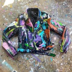 Art Moto, Hand Painted Leather Jacket, Neoprene Backpack, Ropa Upcycling, Wwe Outfits, Painted Leather Jacket, Painted Clothes Diy, Painted Jacket, Diy Jacket