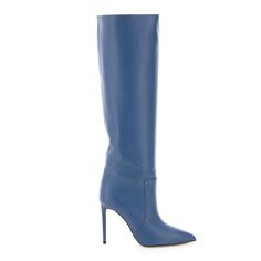 TAAFO High Heel Calf Boots Stiletto Women's Shoes Wear Knee High Boots Black-40 Blue High Heel Boots With Reinforced Heel, Blue High Heeled Boots With Reinforced Heel, Blue Pointed Toe Heeled Boots For Party, Blue Pointed Toe Heeled Boots For Formal Occasions, Chic Blue High Ankle Heeled Boots, Blue Pointed Toe Boots With Reinforced Heel, Fitted Blue Almond Toe Boots, Blue Fitted High Heel Knee-high Boots, Fitted Blue Closed Toe Boots