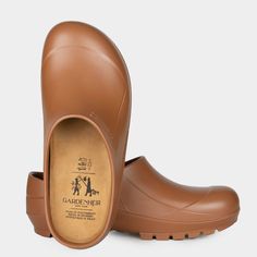 Italian Garden Clogs in Caramel — GARDENHEIR Birkenstock Clog, Birkenstock Clogs, Clogs Outfit, Garden Clogs, American Men, Italian Garden, Gardening Outfit, Best Advice, Shape Of You