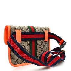 This is an authentic GUCCI GG Supreme Monogram Web Small Ophidia Belt Bag in Brown. This chic belt bag is finely crafted of Gucci GG monogram coated canvas. The bag features an adjustable blue and red web striped canvas strap with aged gold hardware. The magnetic crossover flap opens to a compact fabric interior. Ophidia Belt Bag, Chic Belt, Red Web, Gg Monogram, Belt Bag, Gold Hardware, Crossover, Monogram, Gucci