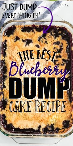 the best blueberry dump cake recipe