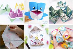 there are many different types of origami animals in this photo and they have numbers on them