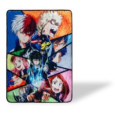 an image of anime characters on the cover of a case for a cell phone or tablet