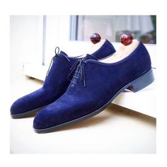 Handmade Blue Suede Leather Lace up Formal Dress Shoes sold by Crafted Leather on Storenvy Mens Dark Teal Dress Shoes, Blue Dress Shoes, Suede Dress Shoes, Suede Shoes Men, Quality Leather Boots, Handmade Boots, Custom Design Shoes, Suede Leather Shoes, Velvet Shoes