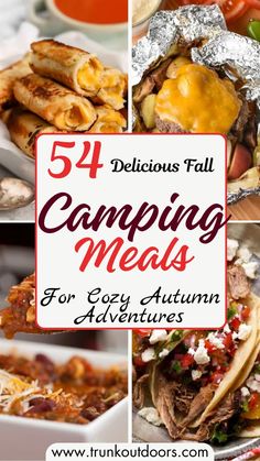 Explore 54 mouthwatering fall camping meals perfect for your next autumn adventure! From easy fall camping meals to Thanksgiving camping meals, these camping fall food ideas will keep you warm and cozy. Discover fall camping tips, camping recipes for two, and winter camping recipes. Whether you need fall camping dinner ideas or cold weather camping food, these recipes are sure to delight. #FallCampingMeals #CampingFallFood #ColdWeatherCampingFood Summer Camp Food Ideas, Camping Hobo Dinner, Camp Fire Food Ideas, Easy Prep Camping Meals, Winter Camping Recipes, Easy Camp Lunch Ideas, Desert Camping Ideas, Easy Camp Breakfast Ideas, Food For Camping Make Ahead