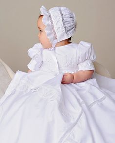 Margaret Battenburg Christening Gown Fitted Cotton Baptism Dress With Ruffles, Fitted First Communion Dress With Ruffles, Fitted First Communion Dress With Ruffles For Ceremony, Fitted Ruffled First Communion Dress, Classic Baptism Dress With Ruffles, Classic Baptism Dress With Lace Trim, Fitted Baptism Dress With Lace Trim For Church, Classic Baptism Gown With Lace Trim, Classic First Communion Dress With Lace Trim