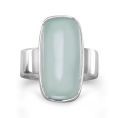 Oval Green Chalcedony Ring Chalcedony Ring, Green Chalcedony, Natural Stone Jewelry, Aqua Chalcedony, Sea Green, Wedding Event, Silver Stars, Quality Jewelry, Stone Jewelry