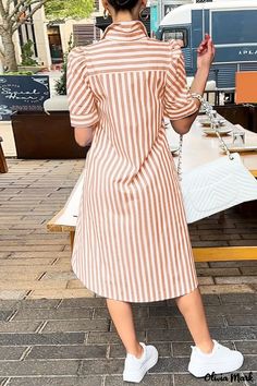 2 Dresses With Tennis Shoes, Short Sleeve Dress Shirt, Striped Shirt Dress