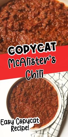 If you love the warm and comforting chili from McAlister's Deli then be sure to try this easy copycat recipe. This copycat McAlister's chili is a family friendly recipe that tastes really close to the real deal! It is a great recipe to make for lunch or dinner. Copycat Wolf Brand Chili, Mcalister's Chili Recipe, Wolf Brand Chili Recipe, Bean Free Chili, Canned Stewed Tomatoes, Wolf Brand Chili, Chilli Spice, British Cooking, Bean Chili Recipe