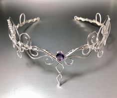 Wedding Circlet, Elvish Wedding, Bridal Circlet, Bijoux Art Nouveau, Silver Tiara