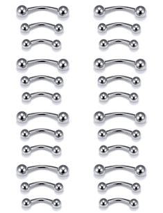 10 pairs of stainless steel balls and barbells