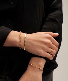 Metal: 18ct Gold Plated Vermeil on Sterling Silver Dimensions: 150mm with continuous extension from 150mm to 180mm Weight: 2.08g Beaded Snake, Double Chain Bracelet, Snake Chain Bracelets, Double Chain, Sterling Silver Bracelet, Snake Chain, Gold Plated Sterling Silver, Sterling Silver Bracelets, Gold Vermeil