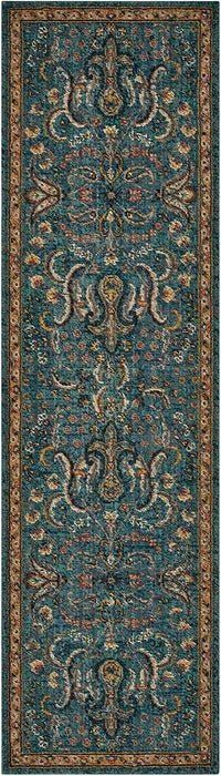 Nourison 2020 NR204 Teal Rug - Rug & Home Persian Rug Designs, Teal Background, Furnishings Design, Blossom Design, Stair Runner, Rug Sale