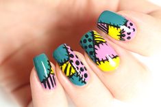 January Nail Art, Quilted Nails, January Nail, Nail Art Halloween, Gold Acrylic Nails, Art Nail Art, Cute Halloween Nails