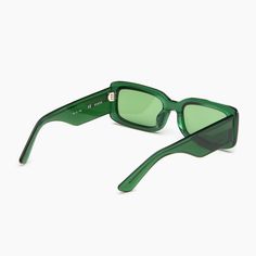 EMERALD ACETATE / GREEN LENS / SILVER HARDWARE DESCRIPTION The original Verve featured a bevel-edged rectangular frame and sunken lenses to create one of our most popular styles ever. New Verve adds an updated shape and new colorways while keeping the best parts of the fan-favorite OG. Each pair is handmade in limited numbers to maintain precision and quality that will look great and last for years. We plant a tree for each pair of glasses sold on our website in partnership with Eden Reforestati Classic Green Rectangular Sunglasses, Chic Rectangular Green Sunglasses, Chic Green Rectangular Sunglasses, Elegant Green Rectangular Sunglasses, Green Lens, Crystal Green, Barrel Hinges, Popular Styles, Instagram Tags