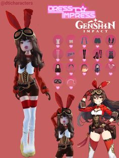 an anime character with bunny ears and clothes