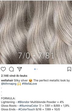 Wella Ash Blonde, Ash Blonde Formula, Icy White Blonde Hair, Long Hair Brunette, Haircut For Long Hair, Blonde Toner, Wella Hair Color, Colour Touch Wella, Hair Toner