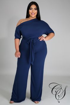 This so chic jumpsuit features, a stretchy fabric, boat neckline, midi sleeves, wide bottoms, self tie waist belt, no closures. Model is wearing a 1X Fabric: 96% Polyester 4% Spandex Hand wash cold, line dry. Do not bleach, iron or dry clean. Jumpsuit Outfit Wedding, Chic Jumpsuit, Stretch Jumpsuit, Jumpsuit Chic, Jumpsuit Outfit, Wedding Attire Guest, Plus Size Jumpsuit, Plus Size Wedding, Jumpsuit Fashion