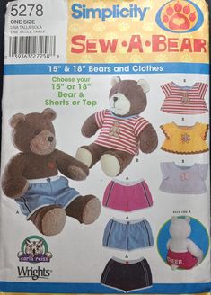 the sewing pattern for this teddy bear is very easy to sew