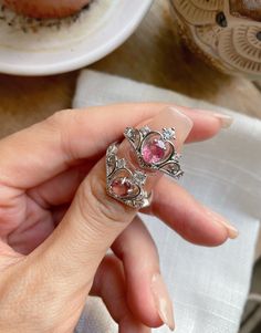 Tourmaline ring , Pink Gemstone ring , natural gemstone ring , natural tourmaline, pink stone ring, wedding ring, promise ring, anniversary ring , pink jewelry gift see more crystals in my shop ::  https://www.etsy.com/shop/AuraMoonShades + NATURAL CRYSTAL STONES + all stones/ crystal in my shop are made of natural stones, shop owner handpicked each jewelry piece that you won't be upset about the quality + CHOOSE THE CRYSTALS +   Feel free to contact us to browse multiple qty of same style jewel Girly Rings, Pink Stone Ring, Crown Ring Princess, Pink Gemstones Ring, Ring Crown, Pink Stone Rings, Pink Tourmaline Ring, Princess Ring, Natural Gemstone Ring