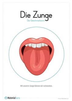 an open mouth with the words die zuge in german and english, on top of it