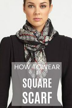 Square Silk Scarf Tying, Square Scarf Tying, Scarf Wearing Styles, Silk Scarf Tying, Wearing A Scarf, Ways To Tie Scarves, Scarf Knots