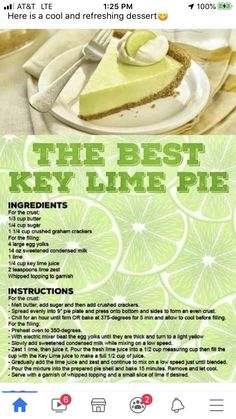 the best key lime pie recipe