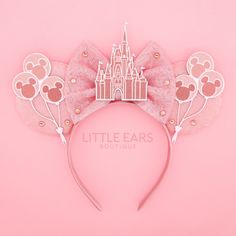 Rose Gold Castle Mickey Ears - Experience the magic with our Disney Ears. Shop over 600 unique, affordable & high-quality mouse ears headband for all ages! Handcrafted with care. Fast & Free Shipping Available. Gold Castle, Disney Day, Mouse Ears Headband, Ears Headband, Disney Ears, Disney Stuff, Mickey Ears, Ear Headbands, Mouse Ears