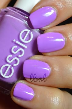 Essie Summer Neons Collection 2014 - Sittin' Pretty Neon Lavender Nails, Neon Lilac Nails, Essie Purple Nail Polish, Essie Purple, Bright Lavender Nails, Bright Lilac Nails, Purple Nail Polish Colors, Purple Nail Colors, Bright Purple Nails