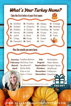 Looking for a fun Thanksgiving activity? Try the "Turkey Name Game" with your kids! Use our free printable Turkey Name Generator to discover unique names for your feathered friend. This interactive game is perfect to keep children entertained at the Thanksgiving table. Get creative and see who can come up with the silliest Turkey names! Download our free printable now and add a dash of imagination to your holiday celebration. Enjoy the festive season with laughter and creativity by playing the "Turkey Name Game" together. What Is Your Turkey Name Free Printable, What’s Your Turkey Name Game, Whats Your Turkey Name Game, Thanksgiving Kid Game, Thanksgiving Turkey Names, Turkey Names For Preschool, What Is Your Turkey Name, Thanksgiving Interactive Games, What's Your Turkey Name