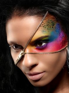 . Extreme Make-up, Carnaval Make-up, Makeup Artist Portfolio, Fantasy Make-up, Halloween Make-up Looks, Zipper Face, Avant Garde Makeup, Special Effects Makeup, Fx Makeup