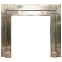 a large metal fireplace surround on a white background