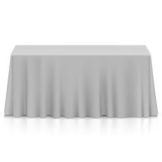 a table with a white cloth on it