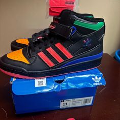 Adidas Mens Multicolor Originals Forum Mid Gw1622 Basketball Shoes Size Us 11 Brand: Adidas Department: Men Size: 11 Color: Multicolor Type: Athletic Style: Sneaker Style Code: Gw1622 Pattern: Solid Theme: Sports Shoe Shaft Style: Low Top Closure: Lace Up Toe Shape: Round Toe Features: Comfort Breathable Occasion: Activewear Seasons: All Seasons Condition: New Without Box I Offer Discounts For All Return Customers. - Jvs Urban Multicolor Leather Sneakers, Multicolor Synthetic Basketball Shoes For Streetwear, Multicolor Low-top Leather Basketball Shoes, Multicolor High-top Sneakers With Cushioned Footbed For Streetwear, Adidas Multicolor Sneakers For Streetwear, Multicolor Synthetic High-top Sneakers, Urban Multicolor High-top Sneakers, Multicolor High-top Leather Basketball Shoes, Multicolor Urban Sneakers With Round Toe