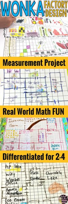 This candy factory measurement math activity will engage your 2nd, 3rd, or 4th grade students with FUN real world problem solving! Use this project at the end of the school year or as a review of measurement, area & perimeter. With 2 differentiated versions + an editable teacher copy, this Wonka Factory Math Project can be used during centers, small groups, or whole class! Perfect to integrate with a reading of Charlie & the Chocolate Factory. Click for details. #math #secondgrade #thirdgrade Wonka Week, Math Measurement Activities, Fun Math Projects, Wonka Factory, Area Perimeter, Math Enrichment, Classroom Charts, Stem Resources, Classroom Idea