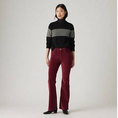 726 High Rise Flare Corduroy Women's Jeans - Red | Levi's® US Flared Jeans, Corduroy Pants, Jeans Denim, Windsor, Jeans Fit