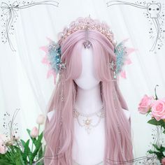 This price is for a wig only, others are not included.   	 		 			Size 			Free Size 		 		 			Hair Length 			85-90 Cute Pink Hairstyles, Easy Hair Drawings, Pink Hairstyles, Pretty Hair Cuts, Kawaii Wigs, Cosplay Hair, Kawaii Hairstyles, Pretty Hair Color, Hair Dye Colors