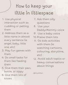 the instructions for how to keep your little ones entertained