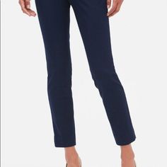 Nwt Runs Tts 29” Inseam. Beautiful Navy Color. Functional Pockets! Great For Any Occasion. Navy Stretch Pants For Business Casual, Stretch Navy Ankle Pants, Navy Stretch Ankle-length Pants, Stretch Cropped Leg Office Pants, Navy Stretch Straight Leg Bottoms, Blue Stretch Pants With 5-inch Inseam, Navy Stretch Mid-rise Pants, Tapered Leg Capris For Workwear, Business Casual Stretch Straight Leg Capris