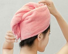 Soft Turban Twist Microfiber Hair Towel Wrap for Curly Hair and Thick Long Quick Hair Drying Towel, Super Absorbent Hair Wrap Towel for All Hair Types Hair Cloth Fabric Wrap, Towel Cover For Wet Hair, Hair Towel Wrap With Button, Microfiber Hair Towel, Hair Drying Cap, Hair Doctor, Hair Towel Wrap, Shower Caps, Towel Wrap