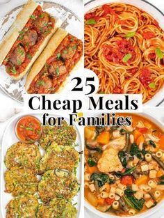 25 cheap meals for families that are easy to make