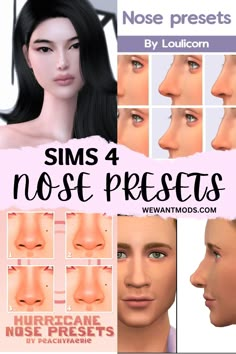 sims 4 nose presets collage Sims 4 Cc Crooked Nose, Sims 4 Crooked Nose, Cc Sims 4 Noses, Sims 4 Cc Maxis Match Nose Presets, Nose Presents Sims 4, Sims 4 Nose Stud, Sims 4 Maxis Match Nose Preset, Sims 4 Cc Nose Shape, Sims 4 Nose Presets Maxis Match