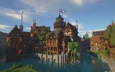 Minecraft Medieval City House, Medieval City Minecraft, Medieval Town Minecraft, Fantasy City Map